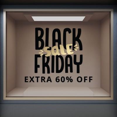 Black Friday 60% off Εκπτωτικά Αυτοκόλλητα βιτρίνας 100 x 83 εκ.