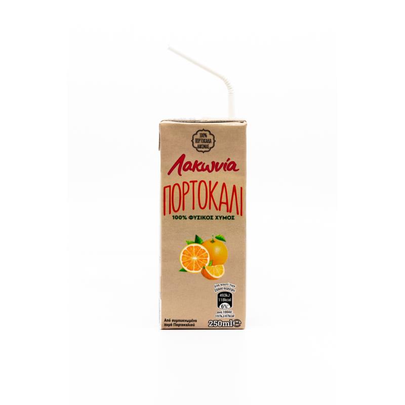 Φυσικός χυμός πορτοκάλι Λακωνία (250 ml)