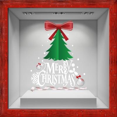 Christmas Tree & Gifts Χριστουγεννιάτικα Αυτοκόλλητα βιτρίνας 80 x 102 εκ.