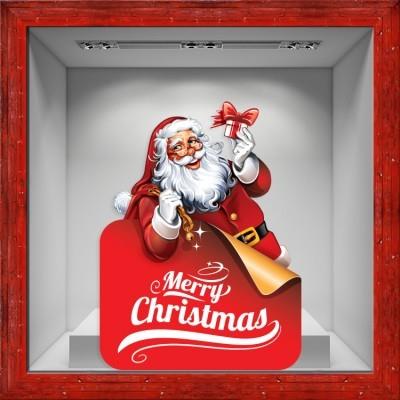 Santa Claus Wish Χριστουγεννιάτικα Αυτοκόλλητα βιτρίνας 80 x 106 εκ.
