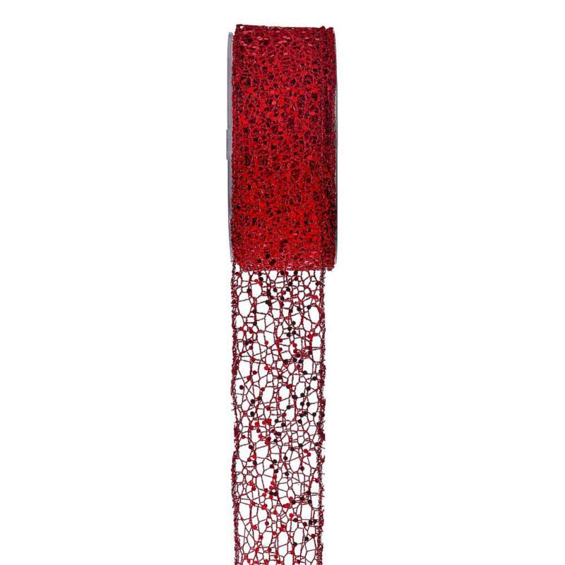 Κορδέλα Crystal Net Κόκκινο 4.5cmx9m