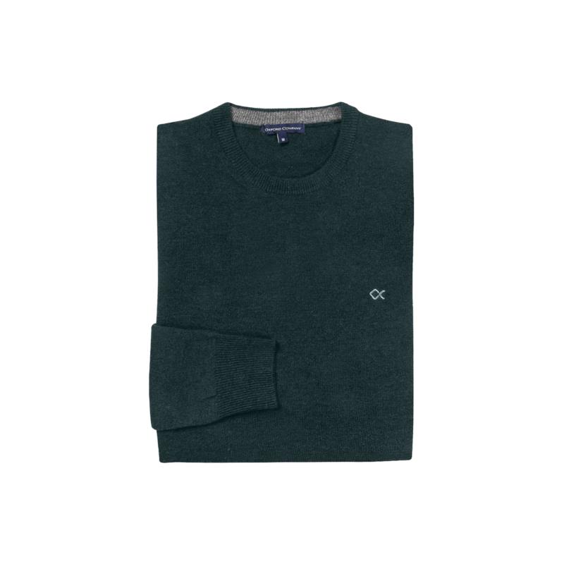 Oxford Company ανδρικό πουλόβερ με κεντημένο λογότυπο Regular fit - X215-MM20.06 - Πράσινο Σκούρο