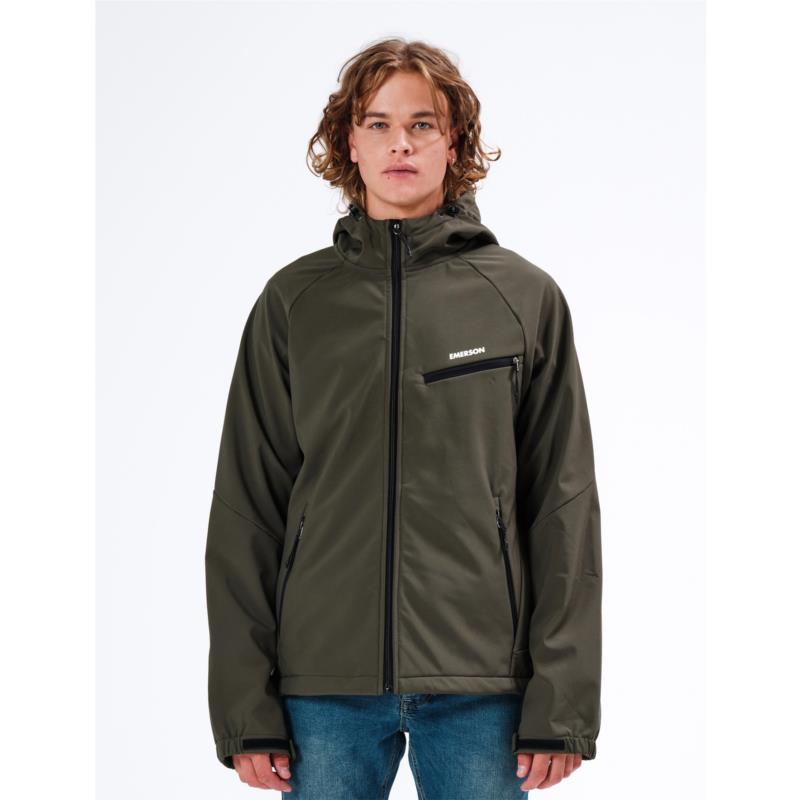 Emerson - MEN'S SOFT SHELL JACKET WITH HOOD - BD ARMY GREEN