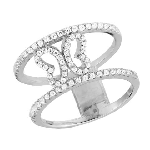 Δαχτυλίδι από ασήμι 925° πεταλούδα.