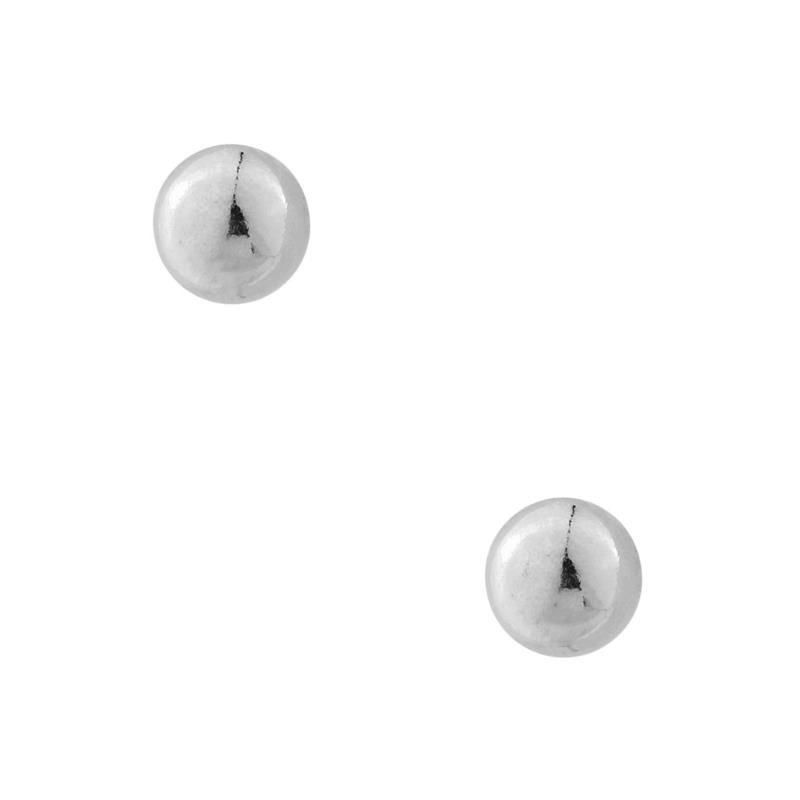 Σκουλαρίκια Μπίλια Λουστρέ από ασήμι 925° 5 mm