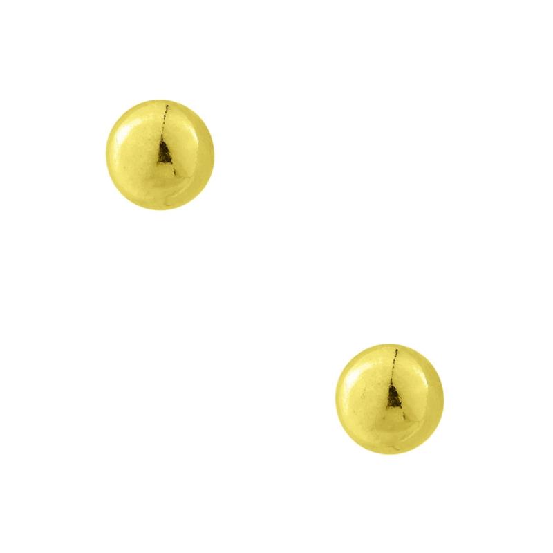 Σκουλαρίκια Μπίλια από επιχρυσωμένο ασήμι 925° 5mm