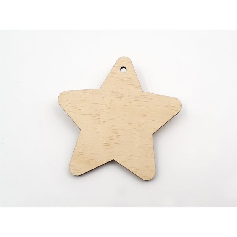 Χριστουγεννιάτικο ξύλινο στολίδι "Αστέρι"