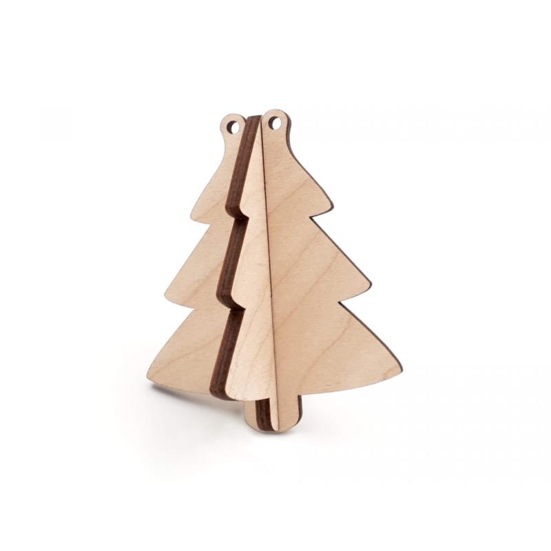 Χριστουγεννιάτικο ξύλινο στολίδι "3D Δέντρο"