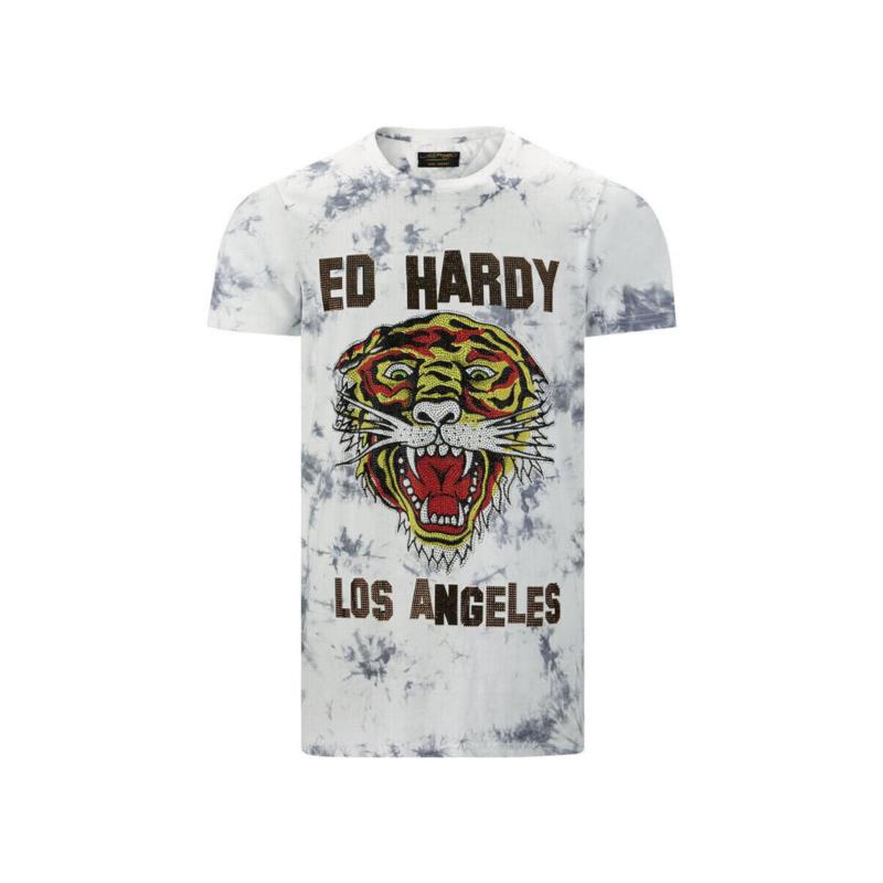 T-shirt με κοντά μανίκια Ed Hardy Los tigre t-shirt white