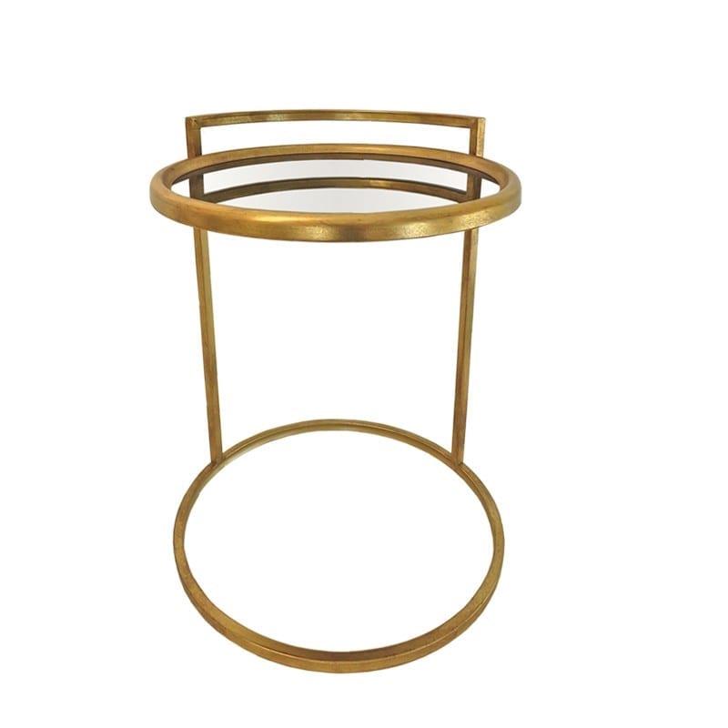 Τραπεζάκι Σαλονιού Με Καθρέπτη Μεταλλικό Χρυσό Art Et Lumiere 49x56εκ. 06735 (Υλικό: Μεταλλικό, Χρώμα: Χρυσό ) - Art Et Lumiere - lumiere_06735