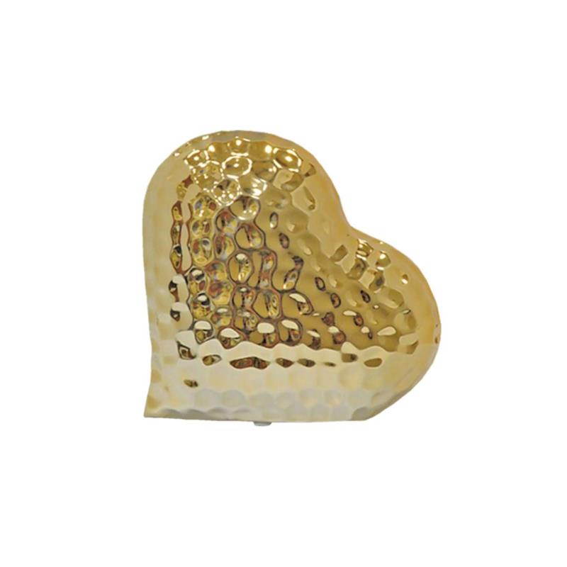 Διακοσμητική Καρδιά Κεραμική Χρυσή Art Et Lumiere 16εκ. 03878 (Υλικό: Κεραμικό, Χρώμα: Χρυσό ) - Art Et Lumiere - lumiere_03878