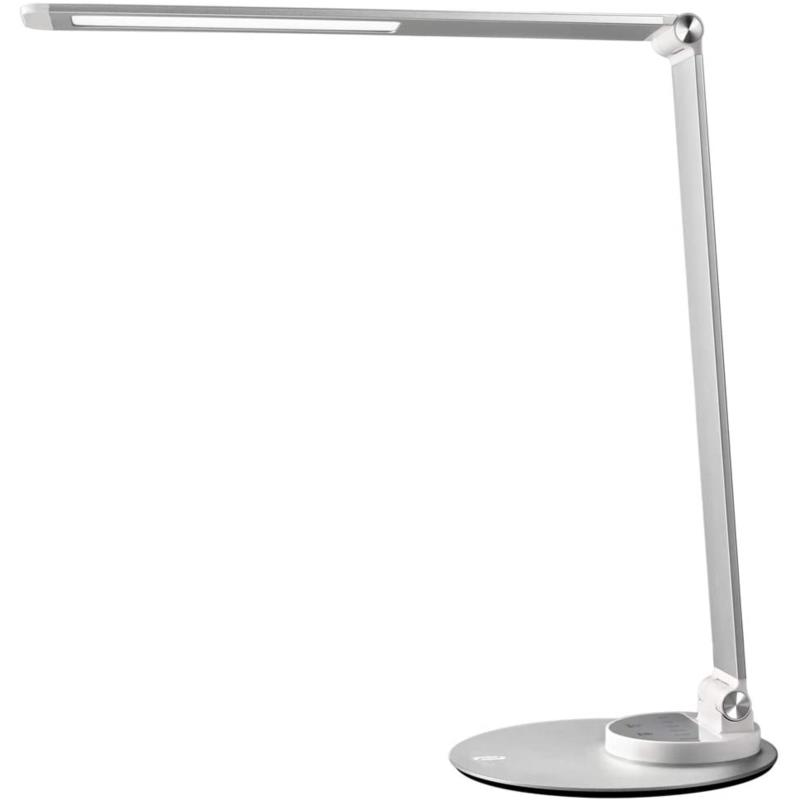 TaoTronics TT-DL22 LED Desk Lamp with Touch Control & USB Θύρα, 3 Color Modes, 6 Brightness Levels, Aluminium - Silver