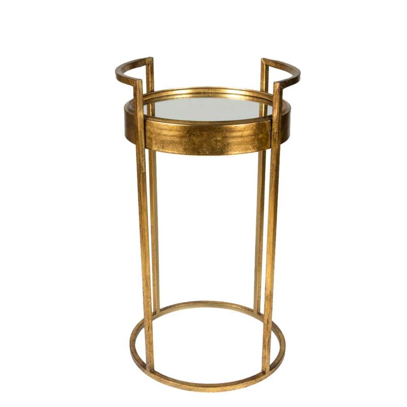 Τραπεζάκι Σαλονιού Με Καθρέπτη Μεταλλικό Χρυσό Art Et Lumiere 42x76εκ. 00197 (Υλικό: Μεταλλικό, Χρώμα: Χρυσό ) - Art Et Lumiere - lumiere_00197