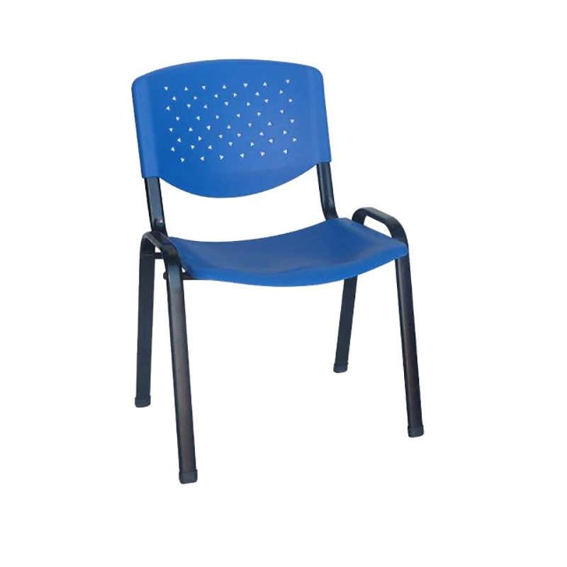 Καρέκλα Γραφείου MILOS Μαύρο/Μπλε Μέταλλο/PVC 54x59x78cm