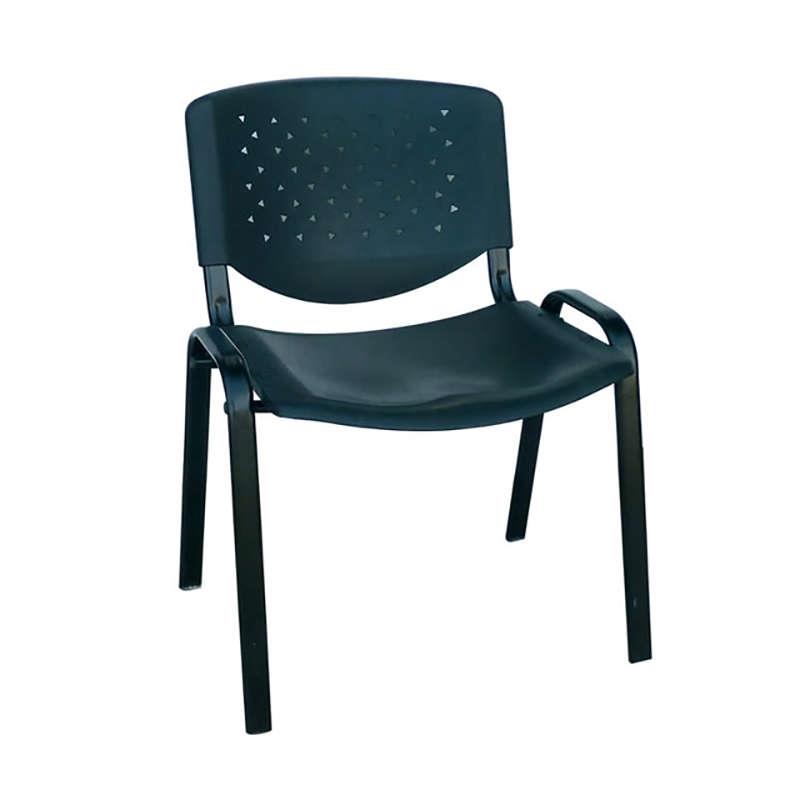 Καρέκλα Γραφείου MILOS Μαύρο Μέταλλο/PVC 54x59x78cm