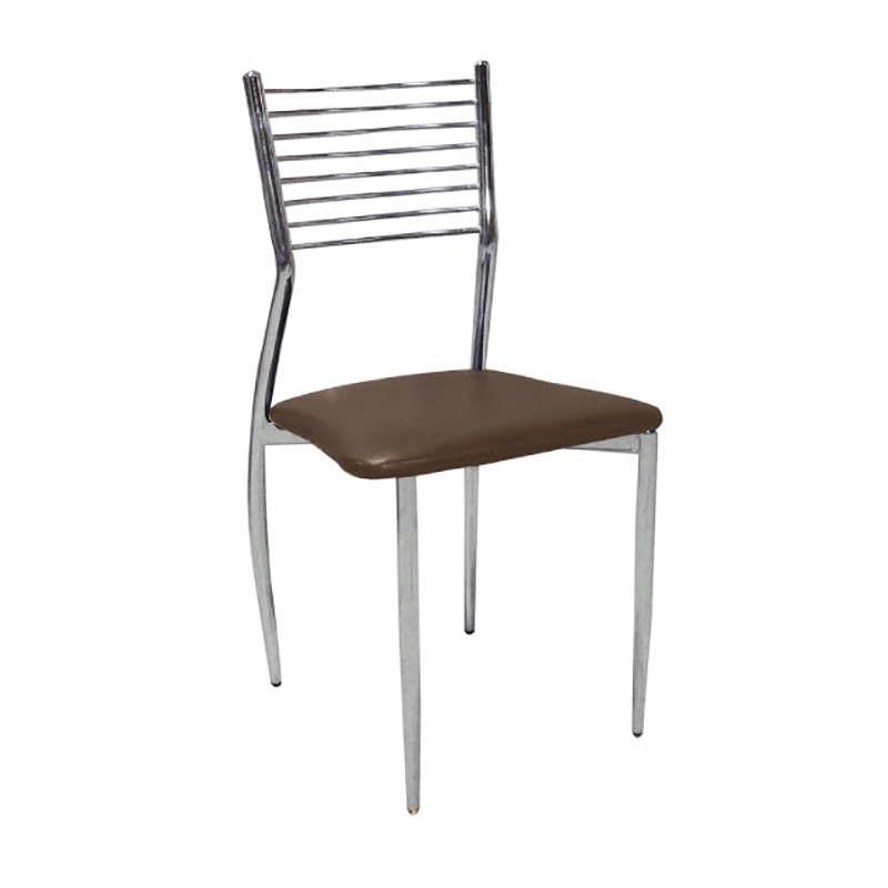 Καρέκλα EVITA Καφέ PU 44x43x85cm