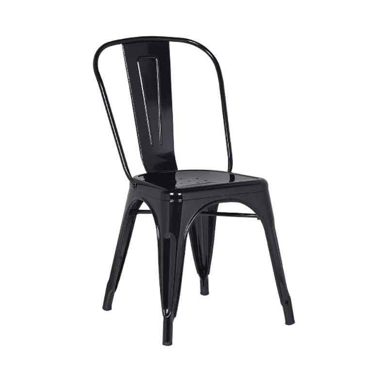 Καρέκλα Στοιβαζόμενη TEXAS Μαύρο Μέταλλο 51.5x45x84cm