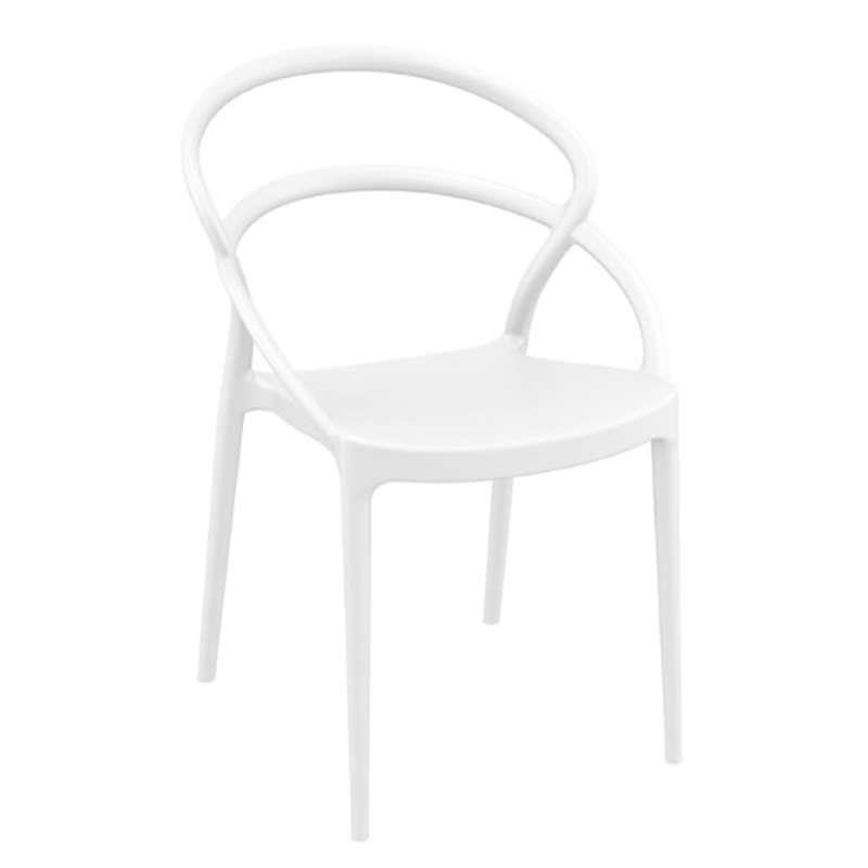 Καρέκλα Στοιβαζόμενη PIA Λευκό PP 54x56x82cm