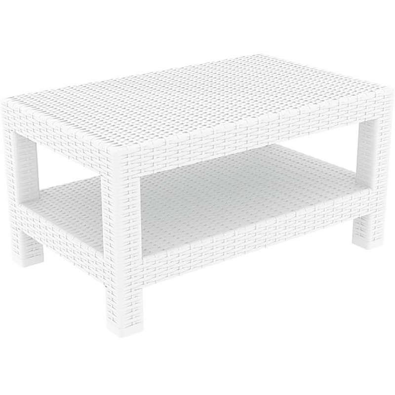 Τραπέζι MONACO Λευκό PP 92x57x45cm
