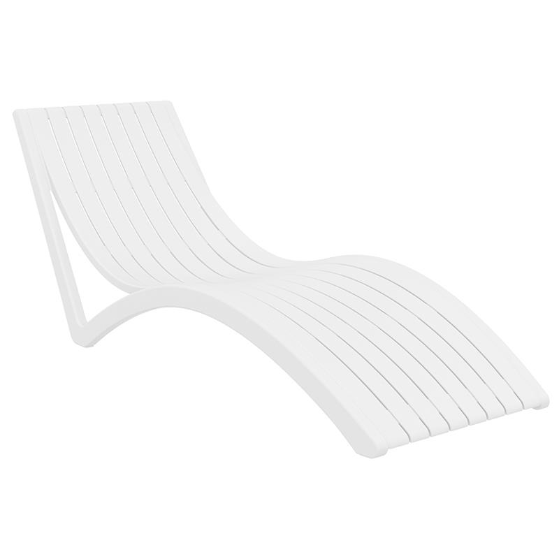 Ξαπλώστρα SLIM Λευκό PP 72x180x70cm