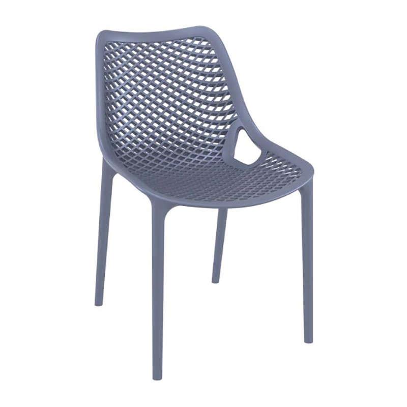 Καρέκλα Στοιβαζόμενη AIR Ανθρακί PP 50x60x82cm