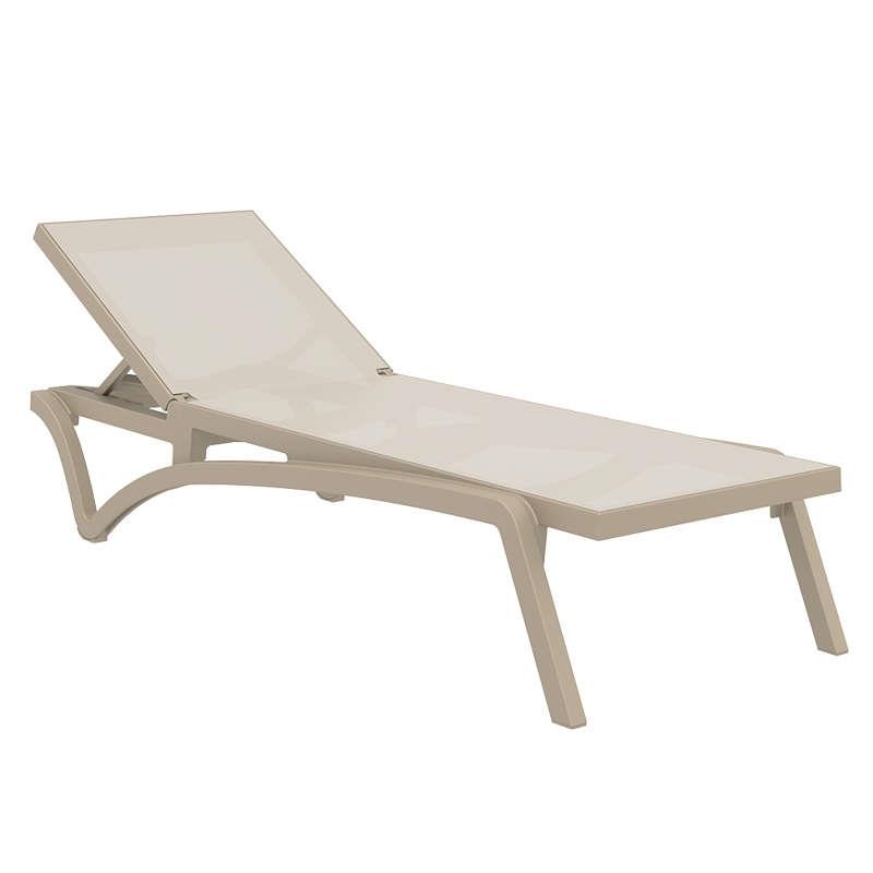 Ξαπλώστρα PACIFIC Dove Grey PP/Textilene 193x68x35cm