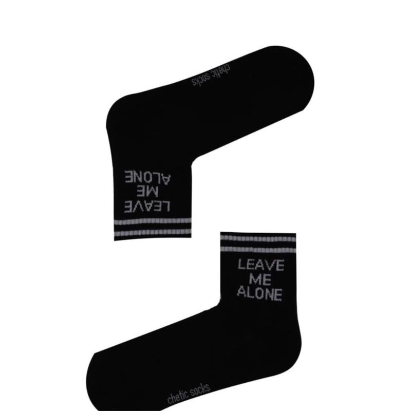 Κάλτσες με σχέδιο Leave Me Alone unisex 78% βαμβάκι