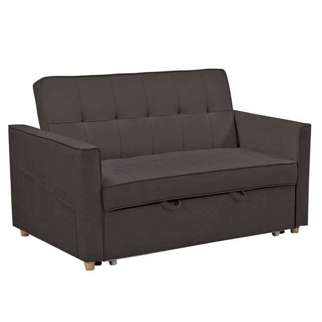 Καναπές-κρεβάτι "SYMBOL" από ύφασμα σε ανθρακί χρώμα 142x93x90