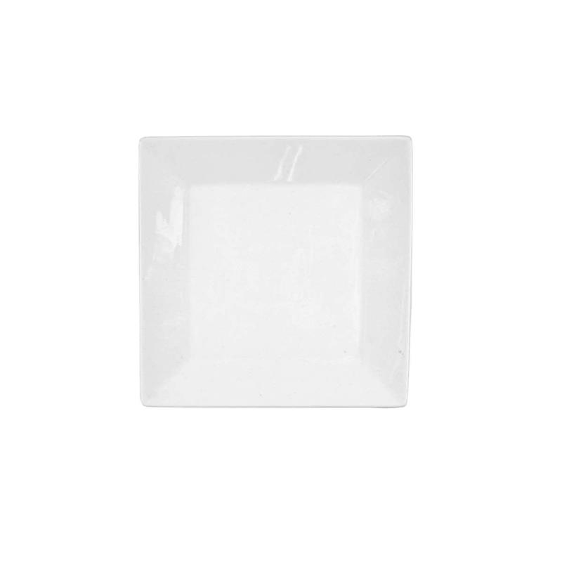 Πιάτο Γλυκού Τετράγωνο Πορσελάνης Λευκό Art Et Lumiere 17x17εκ. 06901 (Σετ 6 Τεμάχια) (Υλικό: Πορσελάνη, Χρώμα: Λευκό) - Art Et Lumiere - lumiere_06901