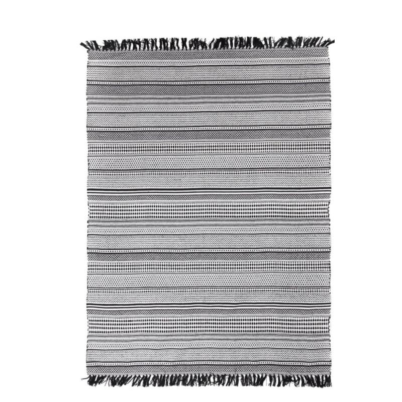 Χαλι Urban Cotton Kilim Samaira Black White Royal Carpet 70x140cm