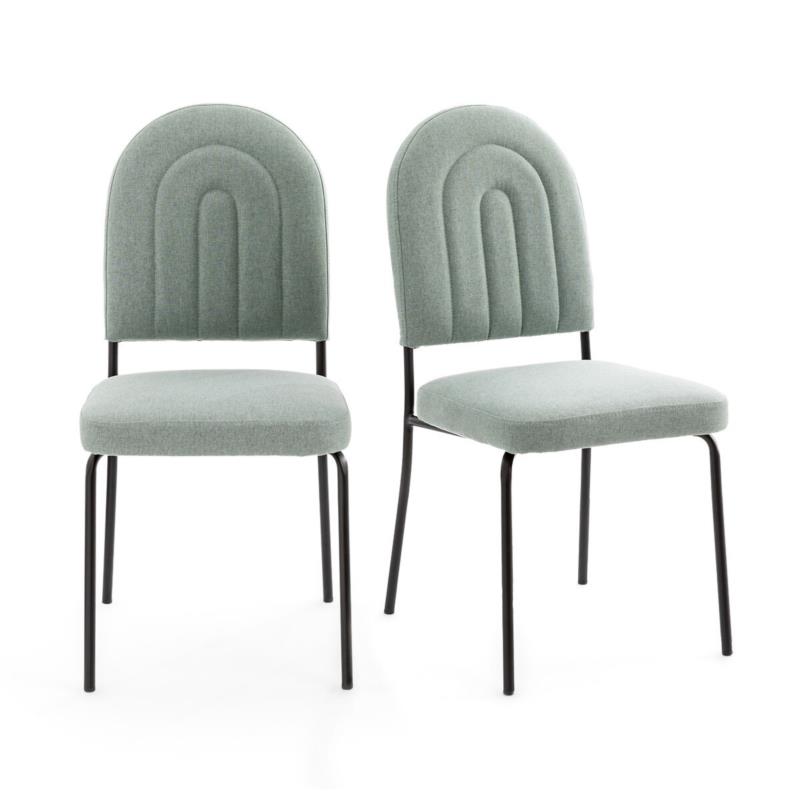 Σετ 2 καρέκλες με ταπετσαρία ανάγλυφης ύφανσης Μ45cm