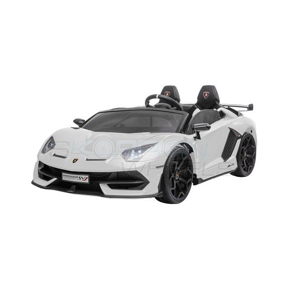 Ηλεκτροκίνητο Αυτοκίνητο Lamborghini Aventador SVJ Original License 12V - Λευκό | Skorpion Wheels - 5246069