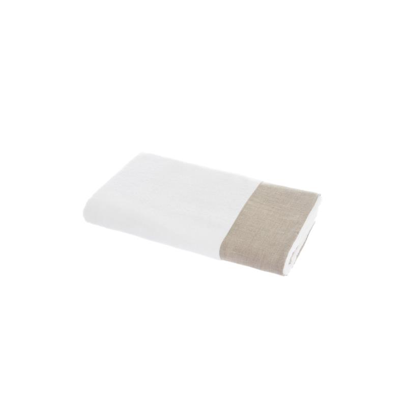 Coincasa πετσέτα χεριών με λινή φάσα 30 x 30 cm - 006678393 Μπεζ