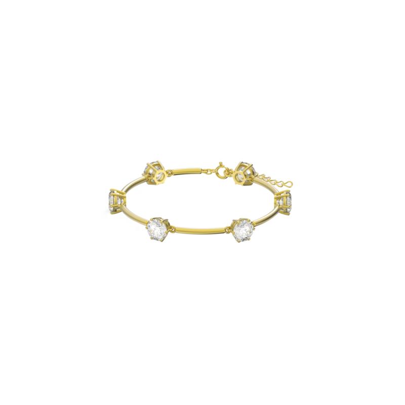 Swarovski Constella Bracelet White Shiny Gold Tone Plated 5622719 Χρυσό Emporama 8098