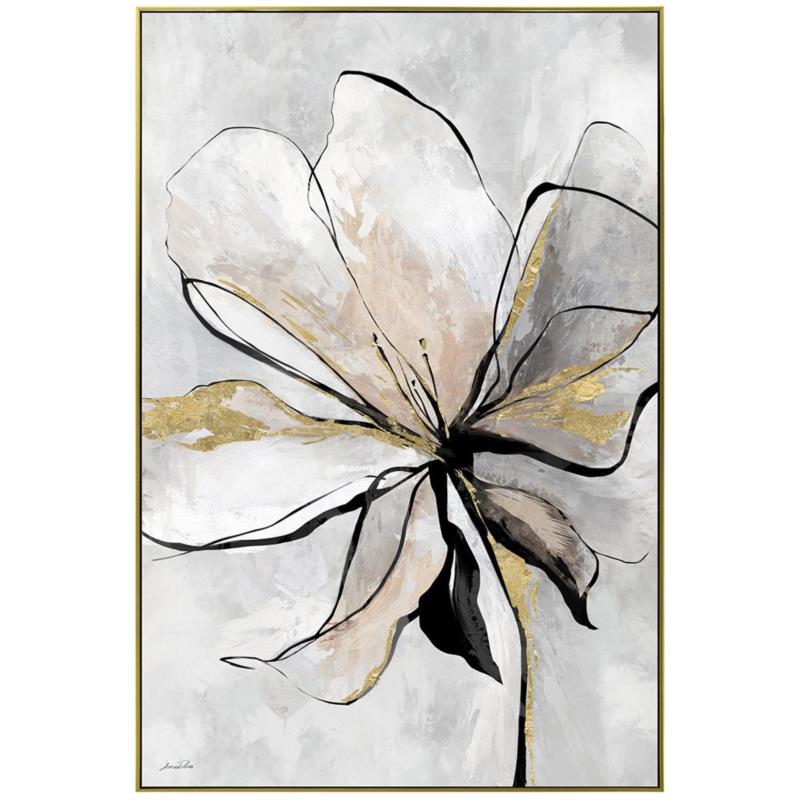 Πίνακας με λουλούδι ελαιογραφία σε καμβά με κορνίζα πολύχρωμος 82x122