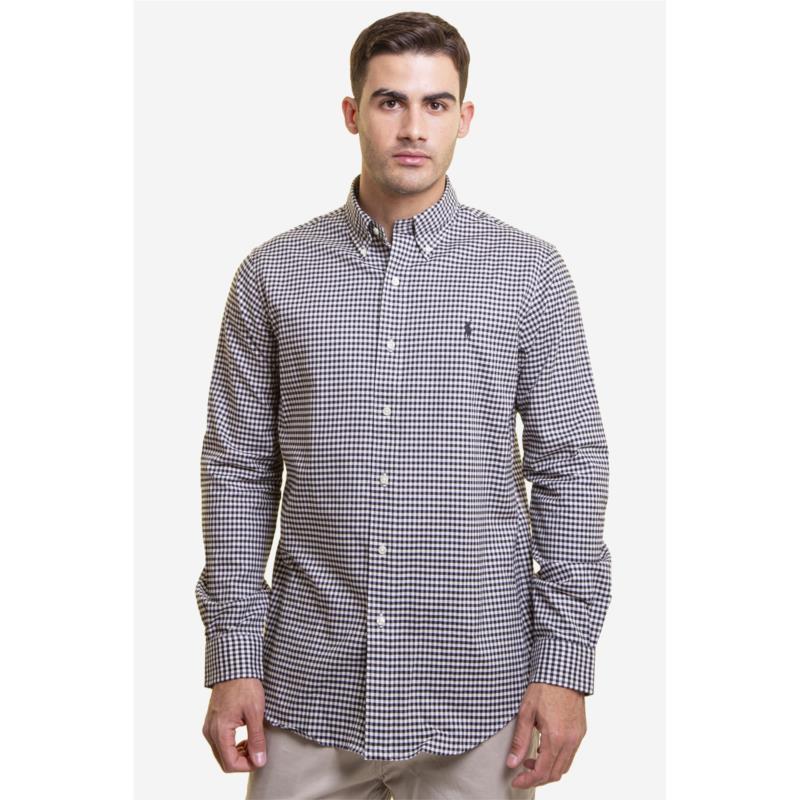 Polo Ralph Lauren ανδρικό πουκάμισο με καρό μικροσχέδιο - 710765186003 - Μαύρο