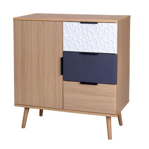 INART ΣΥΡΤΑΡΙΕΡΑ ΞΥΛΙΝΗ NATURAL/ΓΚΡΙ/ΛΕΥΚΗ 75Χ39Χ80 Γκρί,Φυσικό μπεζ,Λευκό-Ιβουάρ Μοριοσανίδα,PVC Χαρτί 3-50-020-0016