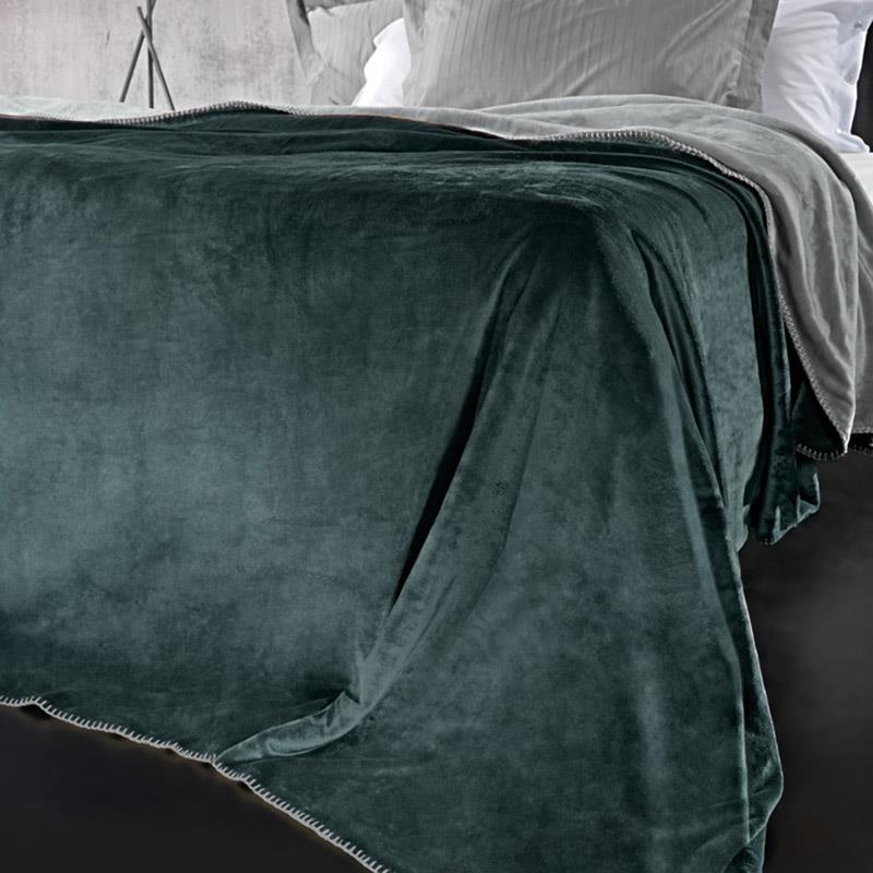 Κουβέρτα Με Μαξιλαροθήκη Flannel Υπέρδιπλη Velvet Emerald 220x240εκ. Guy Laroche (Υλικό: Flannel 100%, Μέγεθος: Υπέρδιπλα) - Guy Laroche - 5206480583100