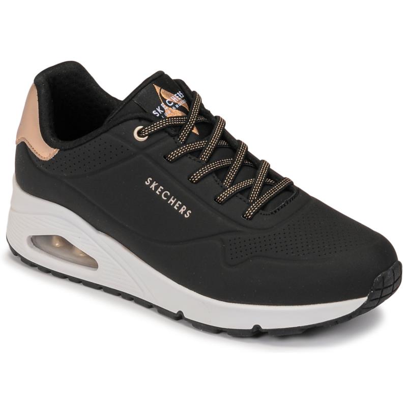 SKECHERS UNO-SHIMMER AWAY SNEAKERS ΓΥΝΑΙΚΕΙΑ ΜΑΥΡΑ