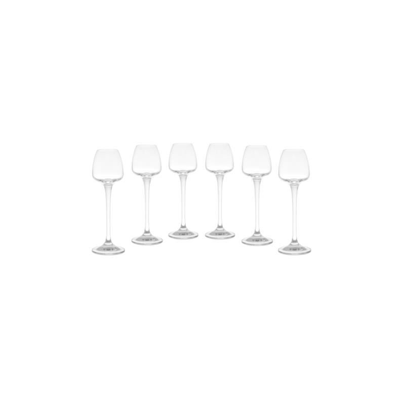 Coincasa σετ από 6 κολωνάτα γυάλινα ποτήρια λικέρ 18 x 4 cm - 006689443 Διάφανο