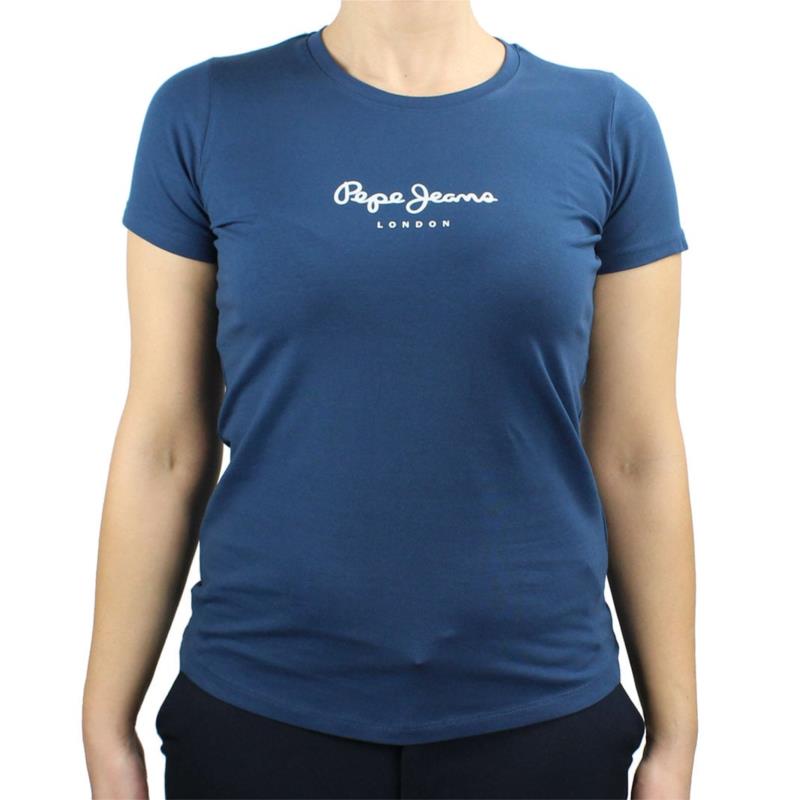 T-SHIRT PEPE JEANS NEW VIRGINIA PL505202 ΣΚΟΥΡΟ ΜΠΛΕ