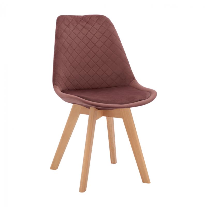 Καρέκλα "PARIS" από ύφασμα σε χρώμα σάπιο μήλο 47x57x80