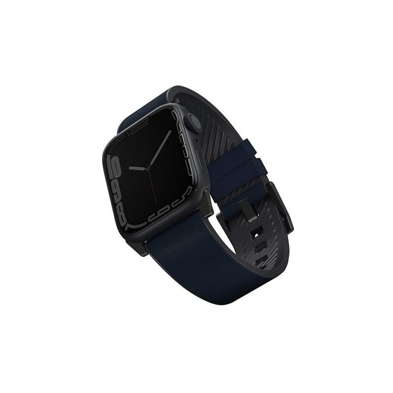 Uniq Straden Leather Hybrid λουράκι για Apple Watch (42/44/45/49mm). Blue