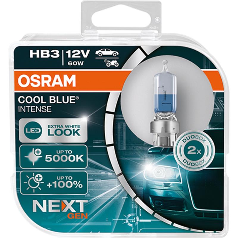 Λάμπες Osram HB3 12V 60W P20d Cool Blue Intense Next Gen 5000K +100% 9005CBN-HCB 2τμχ