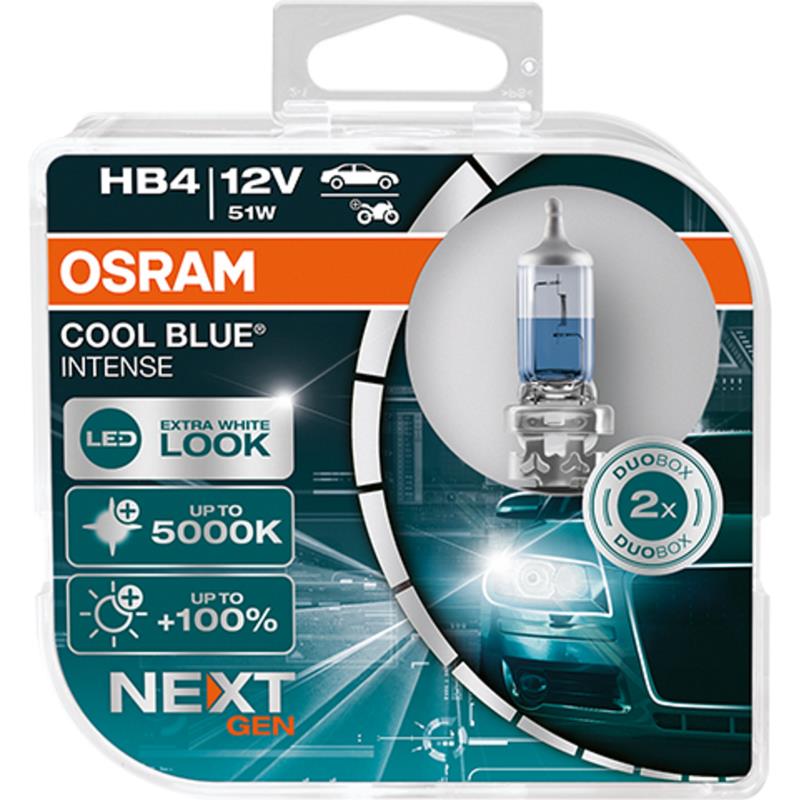 Λάμπες Osram HB4 12V 51W P22d Cool Blue Intense Next Gen 5000K +100% 9006CBN-HCB 2τμχ