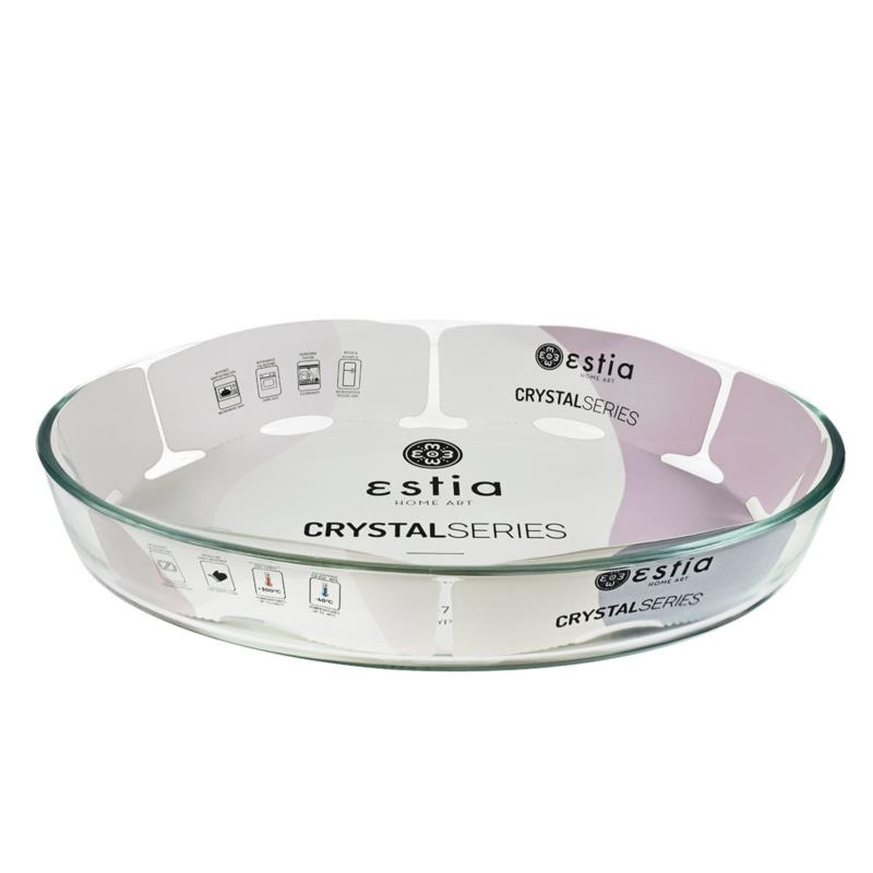 Πυρίμαχο Γυάλινο Crystal Οβάλ Estia 40x27x7εκ. 01-10645 (Υλικό: Γυαλί) - estia - 01-10645