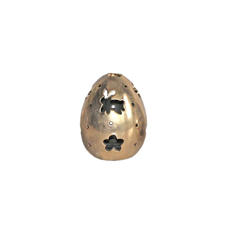 Διακοσμητικό Αυγό Κεραμικό Χρυσό-Μπρονζέ Art Et Lumiere 10x13εκ. 10604 (Υλικό: Κεραμικό, Χρώμα: Χρυσό ) - Art Et Lumiere - lumiere_10604