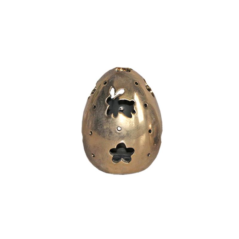Διακοσμητικό Αυγό Κεραμικό Χρυσό-Μπρονζέ Art Et Lumiere 11,5x14,5εκ. 10606 (Υλικό: Κεραμικό, Χρώμα: Χρυσό ) - Art Et Lumiere - lumiere_10606