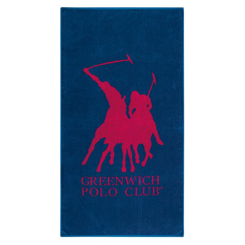 Πετσέτα Θαλάσσης Βαμβακερή 90x170εκ. Essential 3593 Greenwich Polo Club (Ύφασμα: Βαμβάκι 100%, Χρώμα: Μπλε) - Greenwich Polo Club - 267901703593
