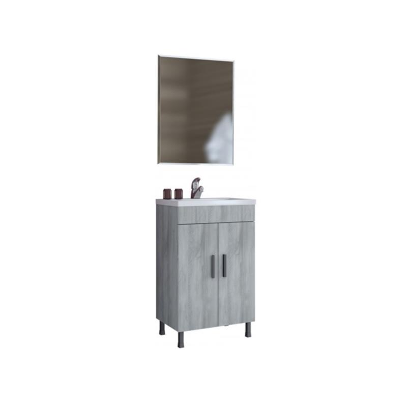 Σετ επιδαπέδιου επίπλου μπάνιου, Roma 50, Slim, Gray, Drop